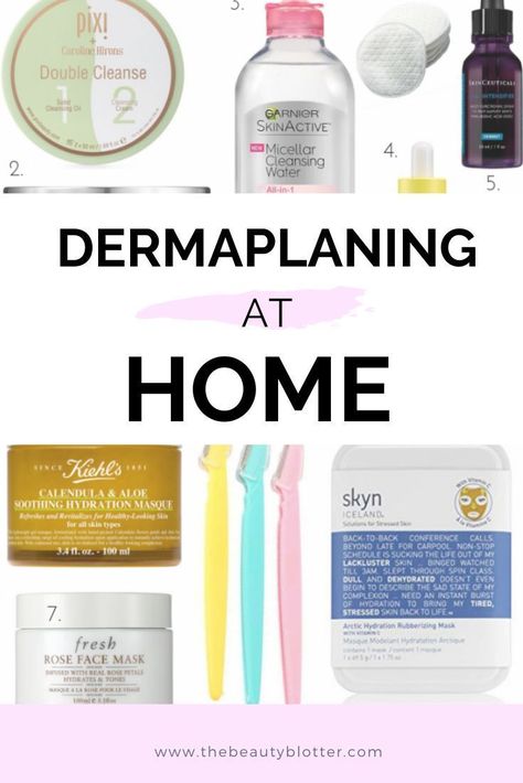 One of my biggest beauty secrets is dermaplaning. I share the benefits of diy dermaplaning at home, as well as a step-by-step tutorial video and a before and after. Dermaplaning at home is completely safe and the effects are amazing - baby smooth and fuzz free skin that is ready for makeup application. Diy Dermaplaning At Home, Diy Dermaplaning, Dermaplaning At Home, French Beauty Secrets, Make Up Tools, Garnier Skin Active, Derma Roller, Layers Of Skin, Makeup Application