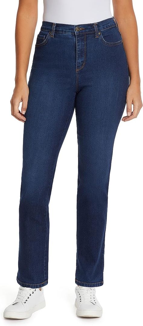 Insane deal at $11.00! Amanda Jean, Jeans Store, Stylish Boots, Famous Fashion, Gloria Vanderbilt, Tapered Jeans, Woven Top, Designer Jeans, Cut And Style