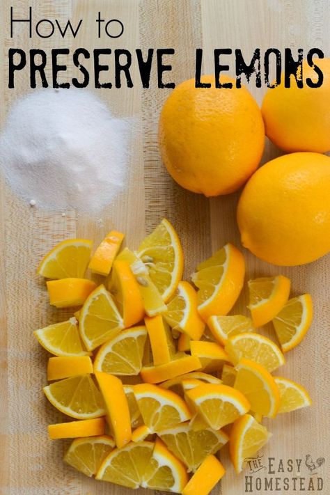 How to Preserve Lemons How To Preserve Lemons, Fermented Lemons, Preserving Produce, Preserve Lemons, Preserving Fruit, Preserving Foods, Canning Food, Canned Food Storage, Fermentation Recipes