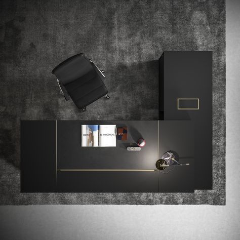 BLOCK 2.0 – Prof Office Office Interior Design Luxury, Desk Top View, Executive Office Design, Interior Design Minimal, Office Desk Designs, Table Top View, Corner Desk Office, Office Table Design, Executive Office Desk