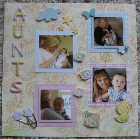 Being Spoiled, Baby Boy Book, Scrapbooking Layouts Baby, Great Aunt, Memory Scrapbook, Scrapbook Page Layouts, Baby Scrapbook, Boy Baby