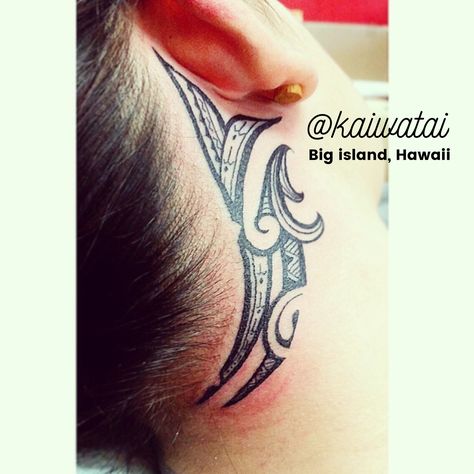 Polynesian Ear Tattoo Kai Watai Big Island, Hawaii Hawaiian Islands Tattoo, Hawaiian Island Tattoo, Big Island Hawaii Beaches, Hawaii Tattoo, Hawaiian Flower Tattoos, Polynesian Tattoos Women, Hawaii Kids, Hawaii Tattoos, Island Tattoo