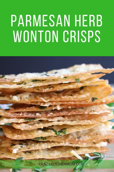 Wonton Wrapper Recipes Appetizers, Wonton Crisps, Wonton Wrapper Recipes, Won Ton, Wonton Recipes, Homemade Crackers, Cracker Recipes, Deilig Mat, Savory Snacks