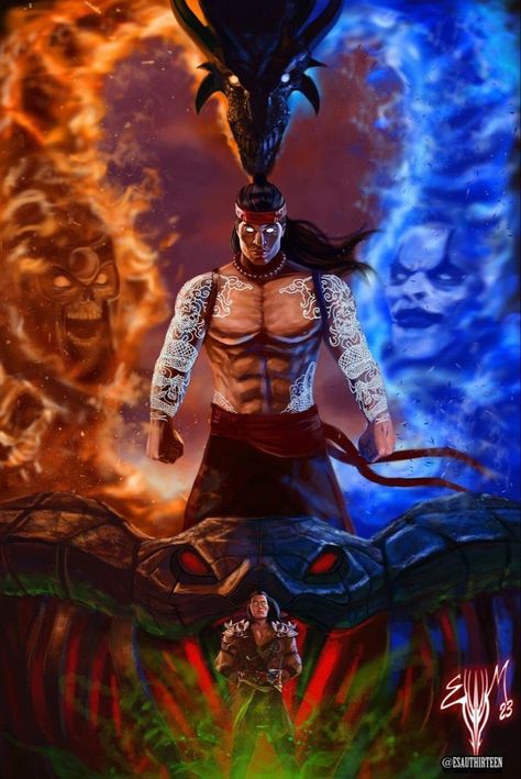 Liu Kang Art, Gotham City Skyline, Sif Dark Souls, Famous Warriors, Kung Lao, Liu Kang, Cartoon Artwork, Fantasy Dragon, High Fantasy