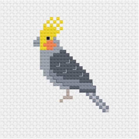 Parrot Cross Stitch, Unicorn Cross Stitch Pattern, Stitch Witchery, Cross Stitch Pillow, Cross Stitch Bird, Mini Cross Stitch, Beaded Cross Stitch, Cute Cross Stitch, Bobble Stitch