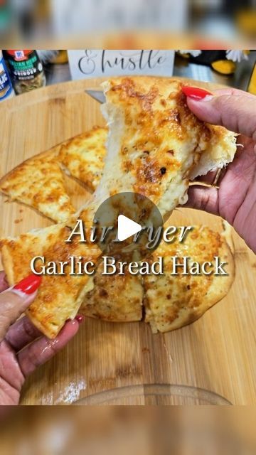 Rachel Clifton on Instagram: "✨️ Airfryer Cheat Garlic Bread ✨️

Satisfy your cravings with the ultimate homemade garlic bread creation! 🌟🔥✨

Discover @healthyfitbella_ trendy hack for creating the most delicious and crispy garlic bread using just 2 flour tortillas, butter, and ooey-gooey cheese! 🌿🧈🧀🤤

💜 COOK WITH ME 💜
If you're in the market for some new cooking appliances, check out my bio and see what I use!

📌 How To Make Airfryer Garlic Bread 📌
Ingredients:
2 Tortillas
Butter
Mozzarella Cheese, shredded
Italian Seasoning

Directions:
Butter Flour Tortillas on one side.
Add Mozzarella Cheese over the Butter to cover the whole tortilla.
Sprinkle Italian Seasoning.
Air Fry @ 375°F for 5 min. Enjoy! 💜

📝: @healthyfitbella_

#airfryer #airfryerrecipes #airfry #aifryergarlicbrea Airfryer Garlic, Crispy Garlic Bread, Homemade Garlic Bread, Cook With Me, Crispy Garlic, Gooey Cheese, Cooking Appliances, Air Fry, Flour Tortillas