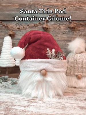 Gnome Out Of Tide Pod Container, Gnome Made From Tide Pod Container, Gnomes Made From Tide Pod Containers, Tide Container Gnome, Tide Pod Gnome, Tide Pod Container Gnome, Tide Pods Container Crafts Christmas, Tide Pods Container Crafts, Tide Pods Container