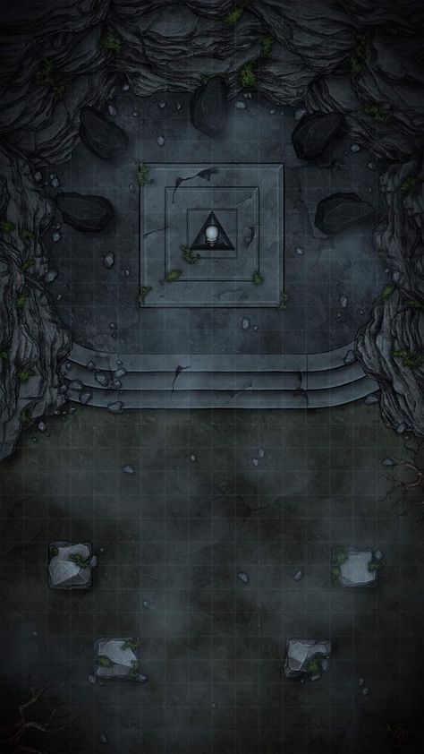 Dnd Cemetery Map, Ritual Chamber Battlemap, Void Battlemap, Graveyard Battlemap, Underdark Battle Map, Dnd Graveyard, Small House Map, Dungeon Battlemap, Dnd Room