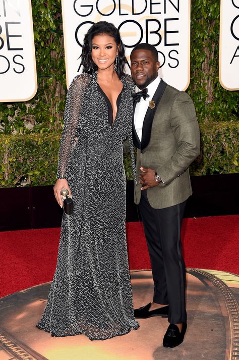 Eniko Parrish and Kevin Hart Kevin Hart Wife, Eniko Parrish, Golden Globes 2016, Best Dressed Man, Kevin Hart, Bride Photo, Golden Globe, August 8, Golden Globe Award