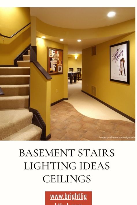 basement stairs lighting ideas ceilings Basement Stairs Lighting, Stairs Lighting Ideas Ceilings, Stairs Lighting Ideas, Basement Stair Lighting, Basement Stairway, Pendant Lighting Ideas, Ideas For Basement, Basement Staircase, Stairs Lighting