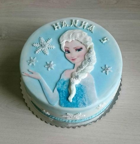 Frozen Cake by AndyCake Elsa Cake Design, Elsa Cake, Elsa Cakes, Cake Inspo, Frozen Cake, Safari Birthday, First Birthday Cakes, Cake Cake, Birthday Cakes