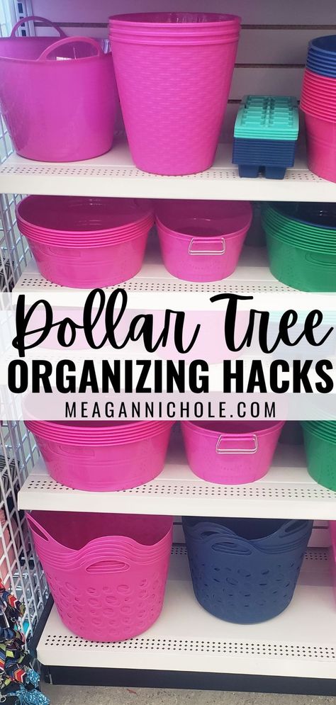 Cheap Organization Hacks, Kids Room Organization Diy, Organizing Hacks Dollar Stores, Dollar Tree Organizing, Dollar Tree Toys, Toy Organization Diy, Dollar Tree Baskets, Dollar Tree Kitchen, Toy Room Organization