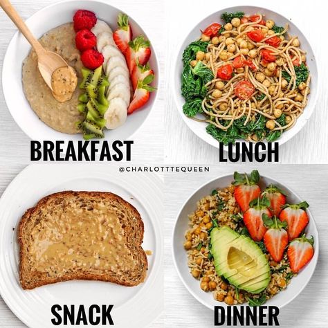 Quick ‘n’ healthy what I eat in a day 🥰 I always have a million things on my plate (pun intended) so I try to keep cooking to a minimum and… Pasti Fit, Different Types Of Food, Resep Diet, My Plate, Eat In A Day, Makanan Diet, Healthy Snacks Easy, Fitness Gear, Healthy Meal Plans