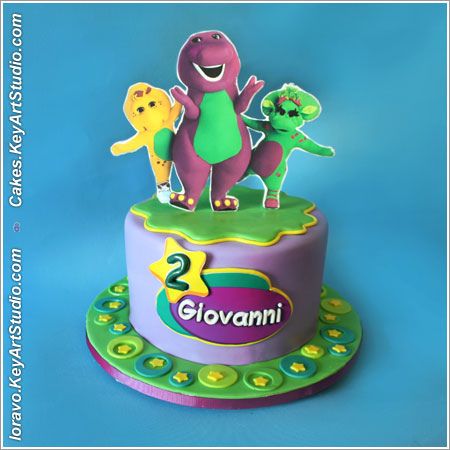 Barney Birthday Cake, Barney Birthday Party, Barney Cake, Barney Party, Barney Birthday, Bubble Cake, Dinosaur Cake, Cake Cupcakes, Cake Toppings