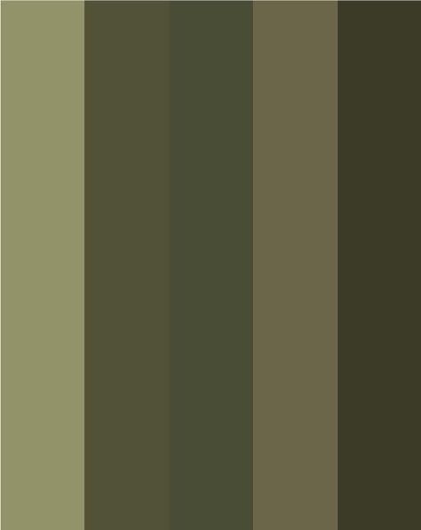 Pallet Color, Earth Tone Color Palette, Hex Color Palette, Art Theory, Brown Color Palette, Green Palette, Paint Color Palettes, Different Shades Of Green, Green Colour Palette