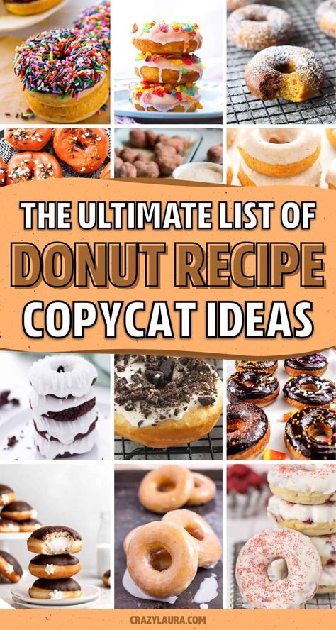 If you want to try your hand at making a batch of homemade donuts... check out these super tasty recipe ideas and tutorials with every single donut variation you could ever think of! Fun Donut Recipes, Donuts Flavors Ideas, Crullers Donut Recipe, Unique Donuts Ideas, Gourmet Brunch Ideas, Donut Toppings Recipes, Bread Machine Donuts Recipes, Daylight Donuts Recipe, Doughnut Flavor Ideas