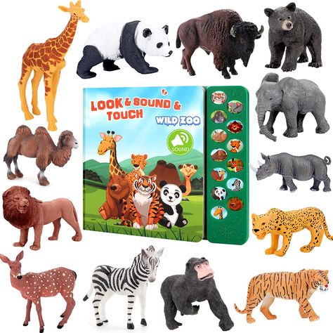 Zoo Animal Crafts, Wild Kratts, Boys Slippers, Sound Book, Animal Sounds, Kids Gift Guide, Animal Books, Plastic Animals, 6th Birthday