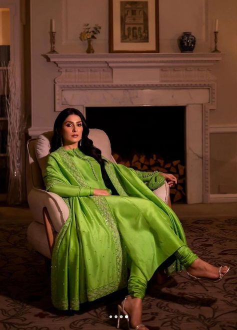 Ayeza Khan Dresses, Pajama Style, Bright Color Dresses, Indian Bride Outfits, Satin Fashion, Ayeza Khan, Pakistani Fancy Dresses, Kurti Designs Party Wear, Suits Design