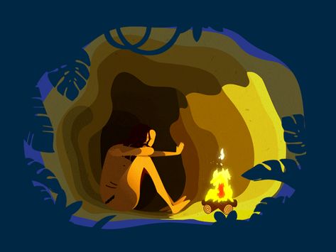 Cave Man Illustration, Cave Opening Illustration, Cave Drawings Illustration, Caves Illustration, Cave Graphic Design, Cave Drawing Easy, Cave Drawing Illustration, Cave Drawing, Cave Illustration