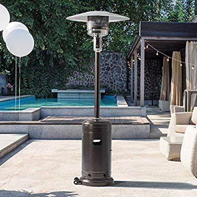 AmazonSmile : PAMAPIC Patio Heater, 46000 BTU Commercial Gas Outdoor Heater - 88 Inches Tall Standing Patio Heater with Cover, Hammered Bronze : Clothing Wicker Daybed, Gas Patio Heater, Propane Patio Heater, Patio Daybed, Gas Heater, Outdoor Heaters, Outdoor Heating, Patio Heater, Patio Sofa