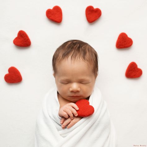 Will you be my Valentine? A Valentine's Day newborn baby. Newborn Valentines Photoshoot At Home, Valentines Day Newborn Photoshoot, Valentine’s Day Newborn Photo Shoot, Valentines Photo Baby, Valentines Day Newborn Pictures, February Newborn Pictures, Valentine Newborn Pictures, Newborn Baby Valentines Photoshoot, Valentine’s Day Newborn Photos