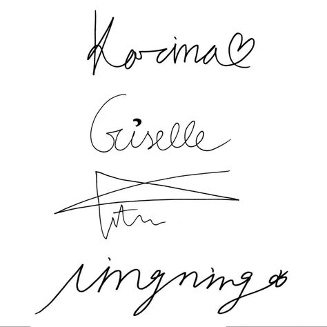 (19) aespa pics on Twitter: "aespa members' signatures! #aespa @aespa_official https://t.co/yOdFuBiNVp" / Twitter Giselle Ningning, Watermark Ideas, Winter Giselle, Karina Winter, Giselle Winter, Winter Ningning, Karina Giselle, Twice Video, Fandom Kpop