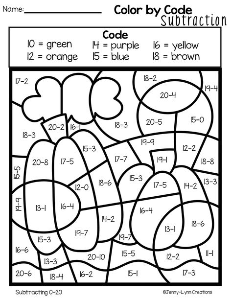 Free! Color By Code Fall Addition By Jenny-lynn Creations B11 Fall Classroom Party, Fall Worksheets For Kids, Fall Color By Number, Color By Number Addition, Fall Addition, Fall Worksheets, Math Fact Practice, Addition And Subtraction Practice, Math Apps