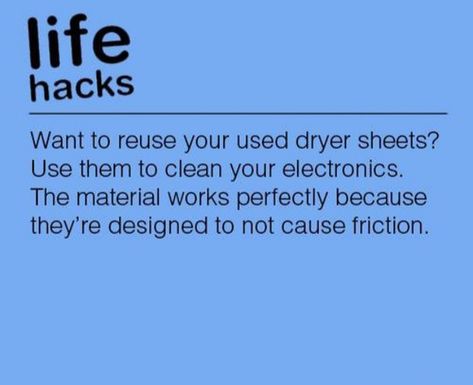 Uses For Dryer Sheets, 100 Life Hacks, Hack My Life, Life Hackers, Neat Ideas, Simple Life Hacks, Life Hack, Diy Life Hacks, Useful Life Hacks