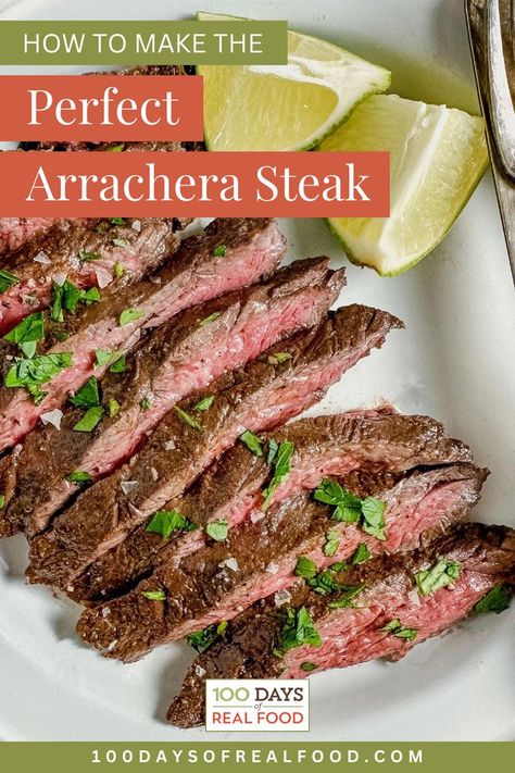 Arrachera is a tender and juicy Mexican skirt steak. It cooks quickly and can be served in tacos, burritos, enchiladas, and more. It is versatile, delicious, and a great dinner idea for the whole family! Plus it is a more budget-friendly cut of steak than say a ribeye and it is delicious and tasty. Learn here how to prepare Arrachera steak to perfection with a homemade steak rub and a homemade steak marinade to die for. Homemade Steak Marinade, Steak Enchiladas, Skirt Steak Recipe, Mexican Marinade, Mexican Skirt, How To Prepare Steak, Shredded Beef Recipes, Steak Grilled, Real Food Dinner