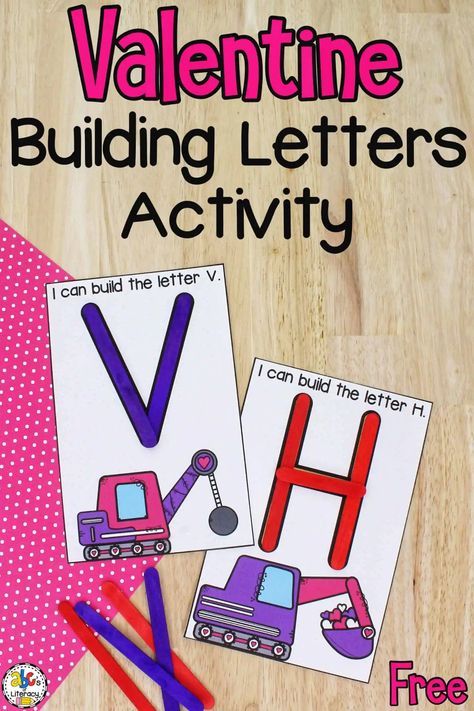 Preschool Love Activities, Valentine Literacy Activities, Valentines Preschool, Letters Activity, Preschool Valentines Activities, Letter Activity, Curriculum Preschool, Literacy Activities Preschool, Kindergarten Valentines