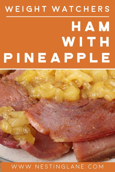 Weight Watchers Ham with Pineapple Recipe Ham Steak With Pineapple, Steak With Pineapple, Ham Steak, Pineapple Ham, Pineapple Sauce, Ham Steaks, Pineapple Recipes, Weight Watcher Dinners, Weight Watchers Dinner Recipes