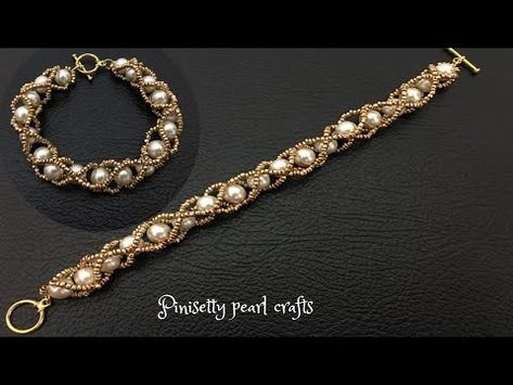 Spiral Rope Bracelet//pearl Beaded Bracelet Tutorial// netted bracelet/@PinisettyPearlCrafts - YouTube Spiral Rope Beading, Pearl Bracelet Tutorial, Pearl Necklace Tutorial, Netted Bracelet, Beaded Bracelet Tutorial, Seed Bead Bracelets Tutorials, Seed Bead Tutorials, Pearl Crafts, Pearl Beaded Bracelet