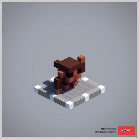 Monkey Statue 2017 Statue Collection Minecraft, Minecraft Small Statue, Minecraft Statue, Minecraft Temple, Minecraft Pig, Minecraft Statues, Minecraft Banner, Minecraft Structures, Mini Animals