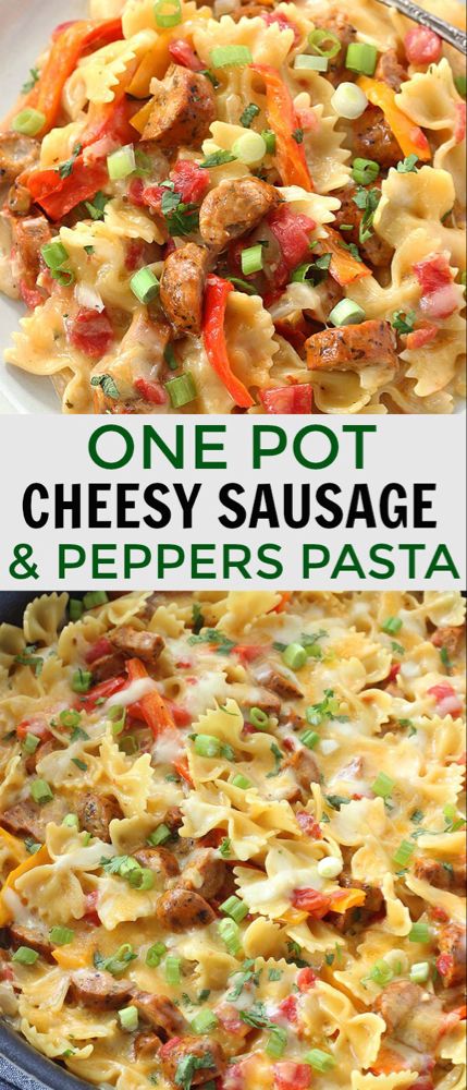 One Pot Cheesy Sausage and Peppers Pasta Cheesy Sausage And Peppers, Peppers Pasta, Paprika Pasta, Sausage And Peppers Pasta, Pepper Pasta, Dinner Plans, Sausage And Peppers, Easy Dinner Recipe, Pasta Dinners