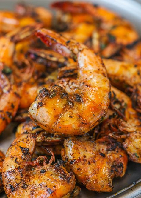 Cajun Grilled Shrimp | Striped Spatula Cajun Grilled Shrimp, Marinated Grilled Shrimp, Southern Shrimp And Grits, Cheddar Grits, Spicy Grilled Shrimp, Cajun Shrimp And Grits, Shrimp N Grits Recipe, Classic Southern Recipes, Southern Recipe