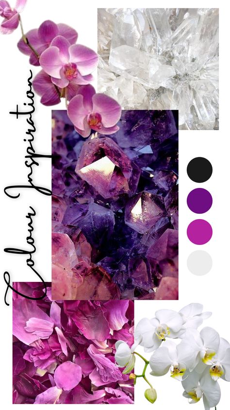 Mood Board Purple, Colour Board Fashion Portfolio, Purple Mood Board, Lavender Color Palette, Mood Board Fashion Inspiration, Handmade Jewelry Business, Bridal Gift Wrapping Ideas, Color Forecasting, Business Colors