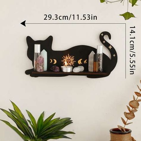 Temu | Explore the Latest Clothing, Beauty, Home, Jewelry & More Feline Energy, Witch Home Decor, Nordic Room, Cosmic Cat, Gothic Room, Witchy Home Decor, Hippy Room, Crystal Shelves, Crystal Holder