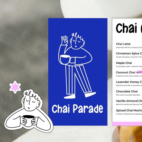 ⭐Have a look at Chai Parade! Hand craft illustrations, steeped in love, for perfect Chai Parade experience! ⭐Infuse Your Brand with Personality! ⭐A well-crafted brand identity: - Resonates with your audience - Drives loyalty and growth - Elevates your brand's presence - Increases recognition ⭐Bespoke branding solutions can: - Differentiate your business - Create emotional connections - Drive customer engagement ⭐Let's connect!!! #tea #teacafe #chai #smallbusiness #entrepreneurship #ca... Chai Branding, Chai Illustration, Chai Party, Tea Cafe, Lavender Honey, Cinnamon Spice, Chai Latte, Hand Craft, Customer Engagement