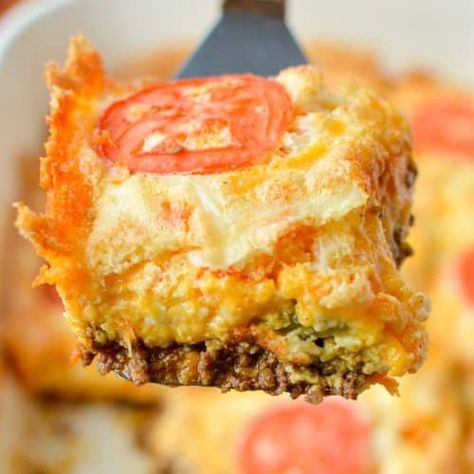 John Wayne Casserole Recipe, Parmesan Crisps Recipe, Burek Recipe, John Wayne Casserole, Meat Dish, Parmesan Crisps, Keto Casserole, Hearty Casseroles, Biscuit Mix