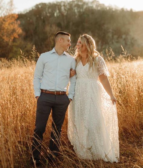 Baltic Born on Instagram: “The happiness radiating from this couple makes our hearts so full! 😍 @abbbbbbyyy13 is a dream in our Marseille White Embossed Maxi Dress ✨…” White Dress Couple Outfit, Baltic Born Wedding Dress, Baltic Born Dress Family Photos, White Dress Family Photos, White Dress Couple Photoshoot, White Dress Engagement Pictures, White Dress Engagement Photos, Engagement Photos White Dress, White Maxi Dress Outfit