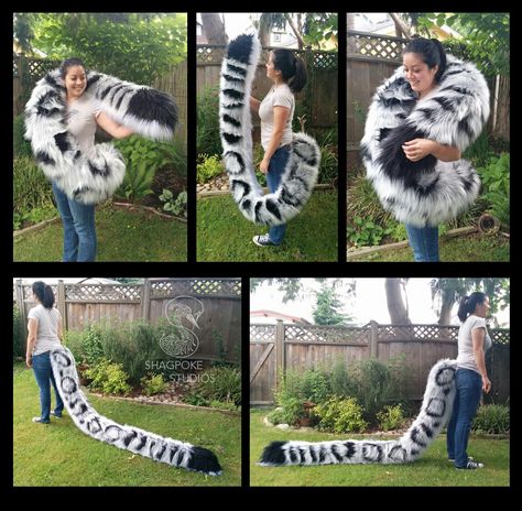 Snow Leopard Tail, Fursuit Making, Wolf Ears And Tail, Fursuit Paws, Fursuit Tutorial, Fur Suits, Diy Construction, Cos Play, Cosplay Diy