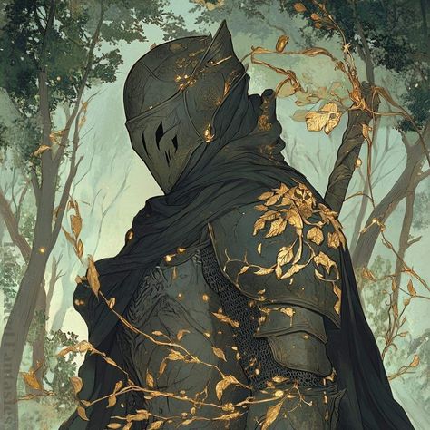 Dnd Nature Cleric, Cleric Dnd Art, Forest Knight, Guard Aesthetic, Arm Art, Different Art Styles, Knight Art, Arte Inspo, Fantasy Armor