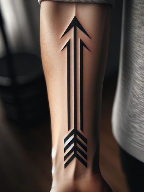 Arrow Tattoo Men Forearm, Tattoo Ideas For Men Forearm Quotes, Forearm Tattoo Women Meaningful, Badass Tattoo Ideas For Men, Mens Outer Forearm Tattoos, Arrow Tattoo Design For Men, Arrow Design Tattoo, Forearm Tattoos Men Small, Mens Arm Tattoos Forearm