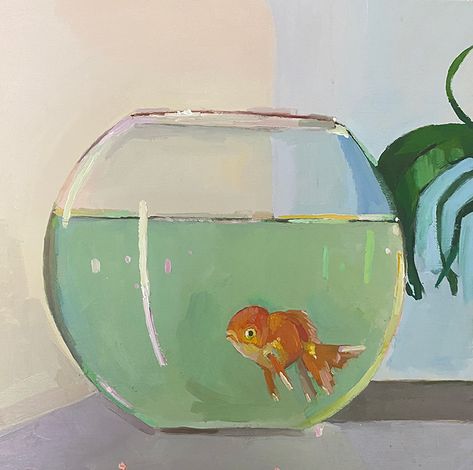 Fish Bowl / Erika Lee Sears Zestaw Ikon, Art Du Collage, Kunst Inspiration, Gouache Art, Seni Cat Air, Lukisan Cat Air, Arte Inspo, Fete Anime, Art Collage Wall