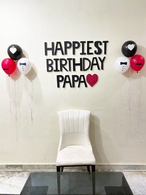 For Dad ❤️ Diy Birthday Decorations At Home, Homemade Birthday Decorations, Birthday Wall Decoration, Journal Headers, Birthday Deco, Happy Birthday Papa, Bday Decor, Refresh Your Mind, Birthday Room