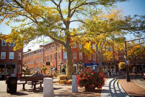 Portsmouth Nh, Boston Strong, Places To Live, Fall River, Brown Stone, Fall Travel, Best Places To Live, Seaside Towns, Brick Building