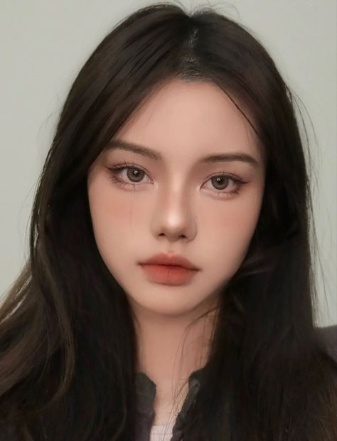 Makeup For Downturned Eyes, Makeup Korean Style, Ulzzang Makeup, Body Reference Poses, Nude Makeup, Makeup Looks Tutorial, Beauty Illustration, Lip Fillers, Asian Makeup