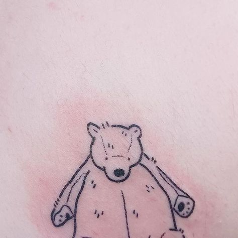 G👁AT P👁KES on Instagram: "✨🐻 DJUNGELSKOG TATTOO 🐻✨  It was only a matter of time before I tattooed this absolute icon, thanks so much for opportunity Rohan !!  DM me for your very own ikea bear, or any other of their wonderful creations 🦈  Thanks for looking 🧸  . . . . . . . #tattoo #tattooing #handpoke #djungelskog #djungelskogtattoo #ikeabear #ikeabeartattoo #tattoos #westyorkshiretattoo #handpoking #flash #flashsheet #tattooflash #flashtattoos #handpokeflash  #machinefree #tattoodesign #tattooart #tattooink #tattooed #queertattooer #queertattoos #qttr #veganink #vegantattoo #queertattooerUK #transtattooartistUK #tattooUK #queerartist #transartist" Djungelskog Tattoo, Ikea Tattoo, Cute Bear Tattoo, Ikea Bear, Tattoo Uk, Vegan Tattoo, Bear Tattoo, Matter Of Time, Hand Poke