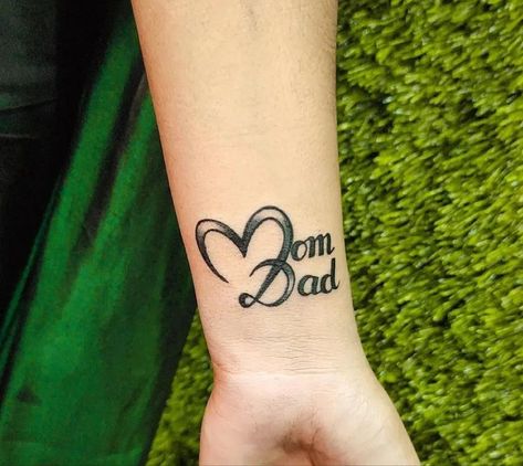 Small Remembrance Tattoos, Tattoos For Dad Memorial, Memorial Tattoo Ideas, Mom Dad Tattoo Designs, Arm Tattoos Drawing, Tattoo Design For Hand, Baby Tattoo Designs, Baby Tattoo, Tiny Wrist Tattoos