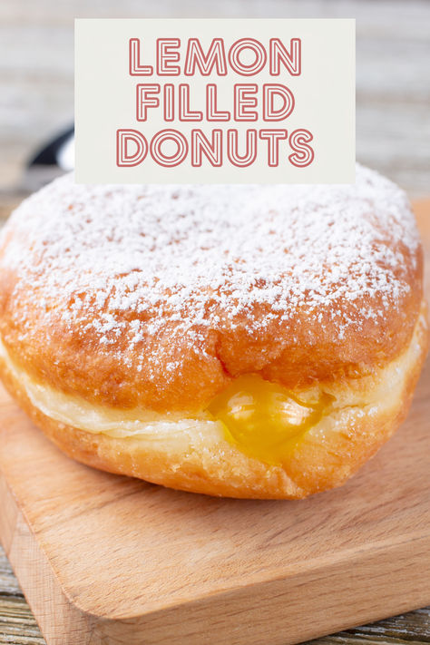 These Lemon Filled Donuts are a must-try! Crispy, classic fried donuts coated in lemon sugar and filled with tangy lemon curd—pure bliss in every bite! Bakery Donut Recipe, Air Fry Donuts, Easy Crescent Rolls, Homemade Donut, Homemade Donuts Recipe, Fried Donuts, Baked Donut Recipes, Blackstone Grill, Lemon Curd Filling